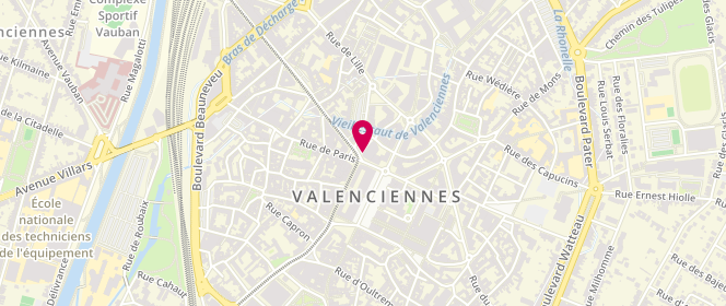 Plan de Le Palais du Corset - Lingerie Fine, 12 Rue de Paris, 59300 Valenciennes