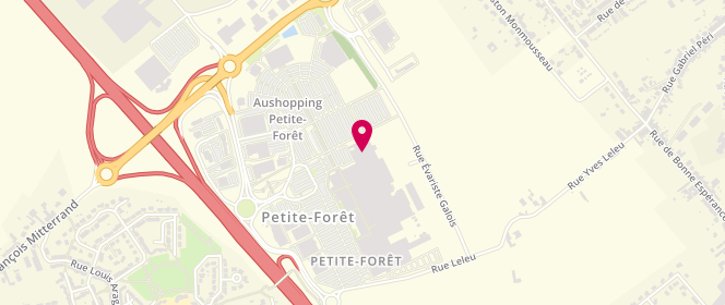 Plan de Rougegorge Lingerie, Centre Commercial Auchan Route Nationale 45, 59494 Petite-Forêt