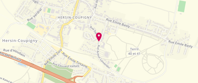 Plan de Mini Stars, 32 Rue Arthur Lamendin, 62530 Hersin-Coupigny