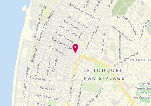 Plan de Texti, 82 Rue Saint-Jean, 62520 Le Touquet-Paris-Plage