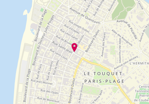 Plan de Jaqk, 75 Rue Saint-Jean, 62520 Le Touquet-Paris-Plage