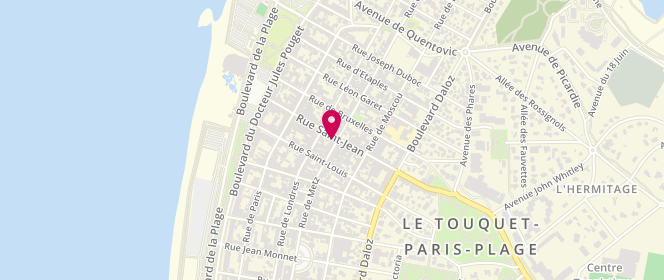 Plan de K-Way Touquet, 40 Rue Saint-Jean, 62520 Le Touquet-Paris-Plage