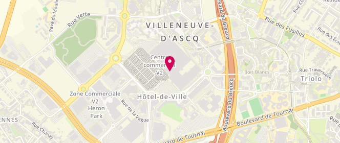 Plan de Rougegorge Lingerie, Boulevard de Valmy, 59650 Villeneuve-d'Ascq
