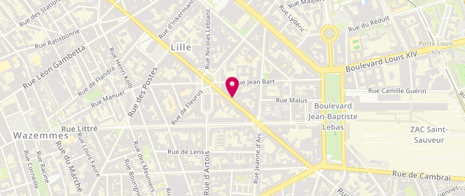Plan de Odette France, 229 Rue Solférino, 59000 Lille