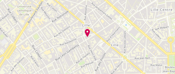 Plan de Maji Couture, 132 Rue Léon Gambetta, 59000 Lille