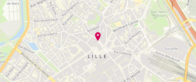 Plan de Zara France, Rue de la Bourse 21, 59800 Lille