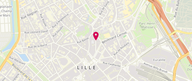 Plan de Supreme Store, 42 Rue de la Clef, 59800 Lille