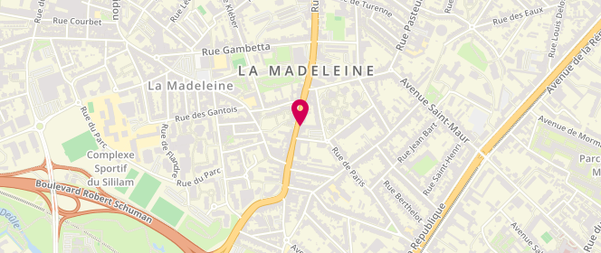 Plan de L'Oiseau Bleu, 126 Rue du Général de Gaulle, 59110 La Madeleine