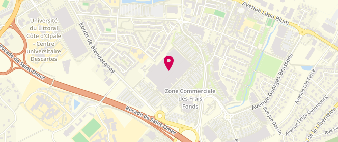 Plan de Bizzbee, Centre Commercial Rives de l'Aa Zone Aménagement Des avenue des Frais Fonds, 62219 Longuenesse