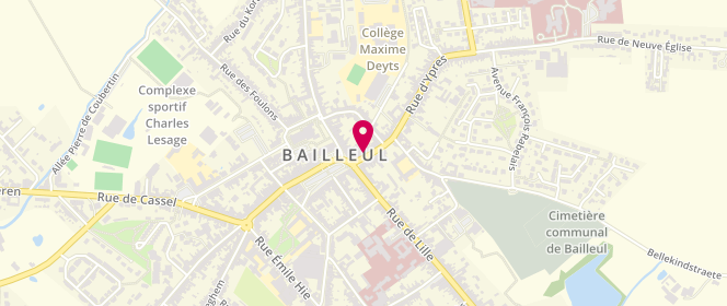 Plan de Gille Boutique 1, 9 Rue Ypres, 59270 Bailleul