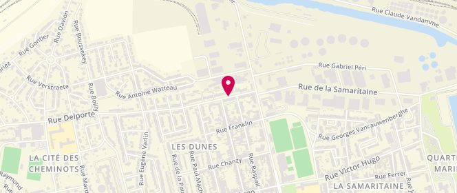 Plan de Armand Thiery, Centre Commercial Center Marine 24 Rue Fusiliers Marins, 59140 Dunkerque